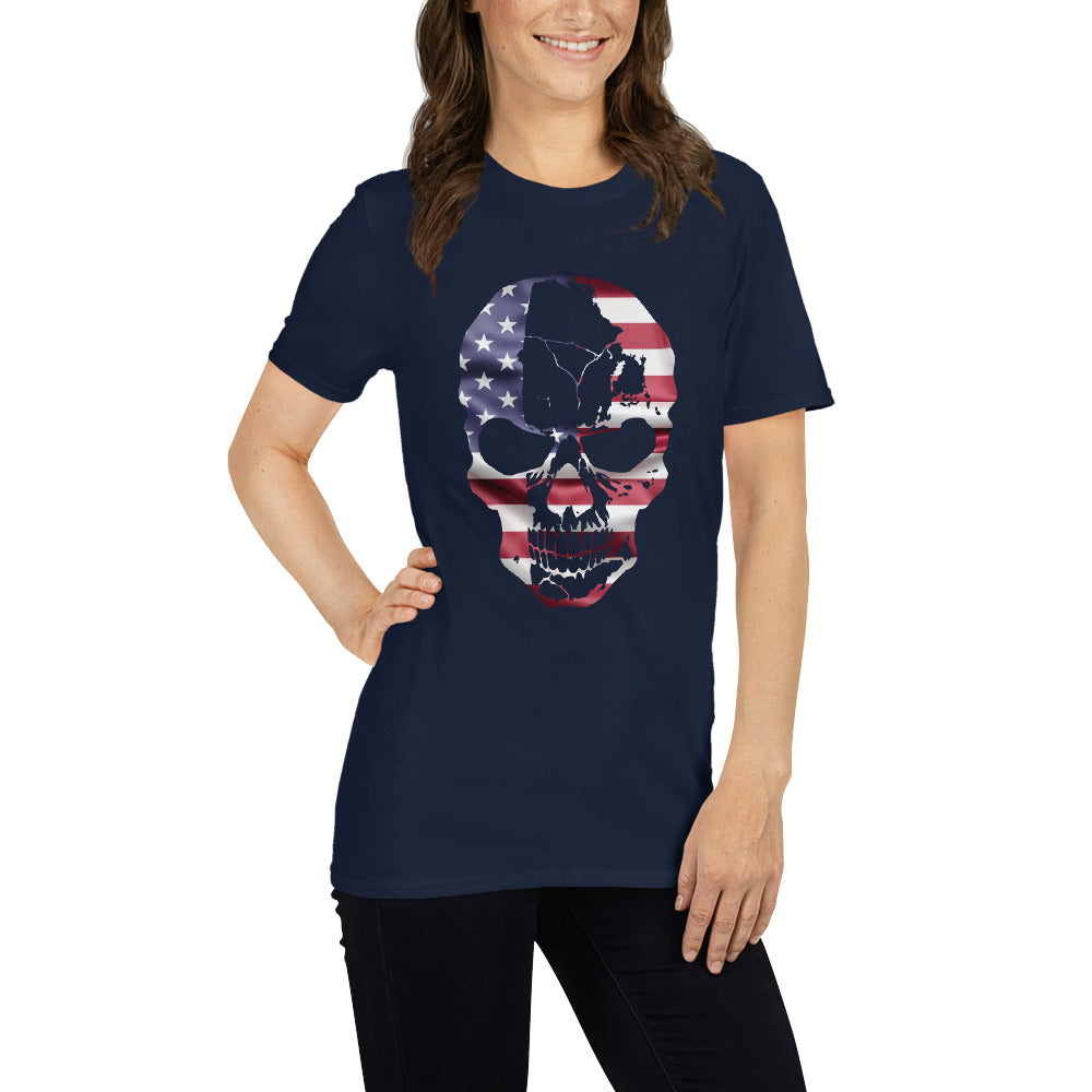 American Flag Skull Tee